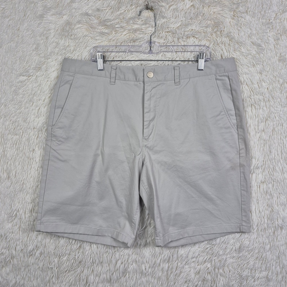 Bonobos Mens Washed Chino Shorts 38 Light Grey 9 Inch Preppy Neutral Golf